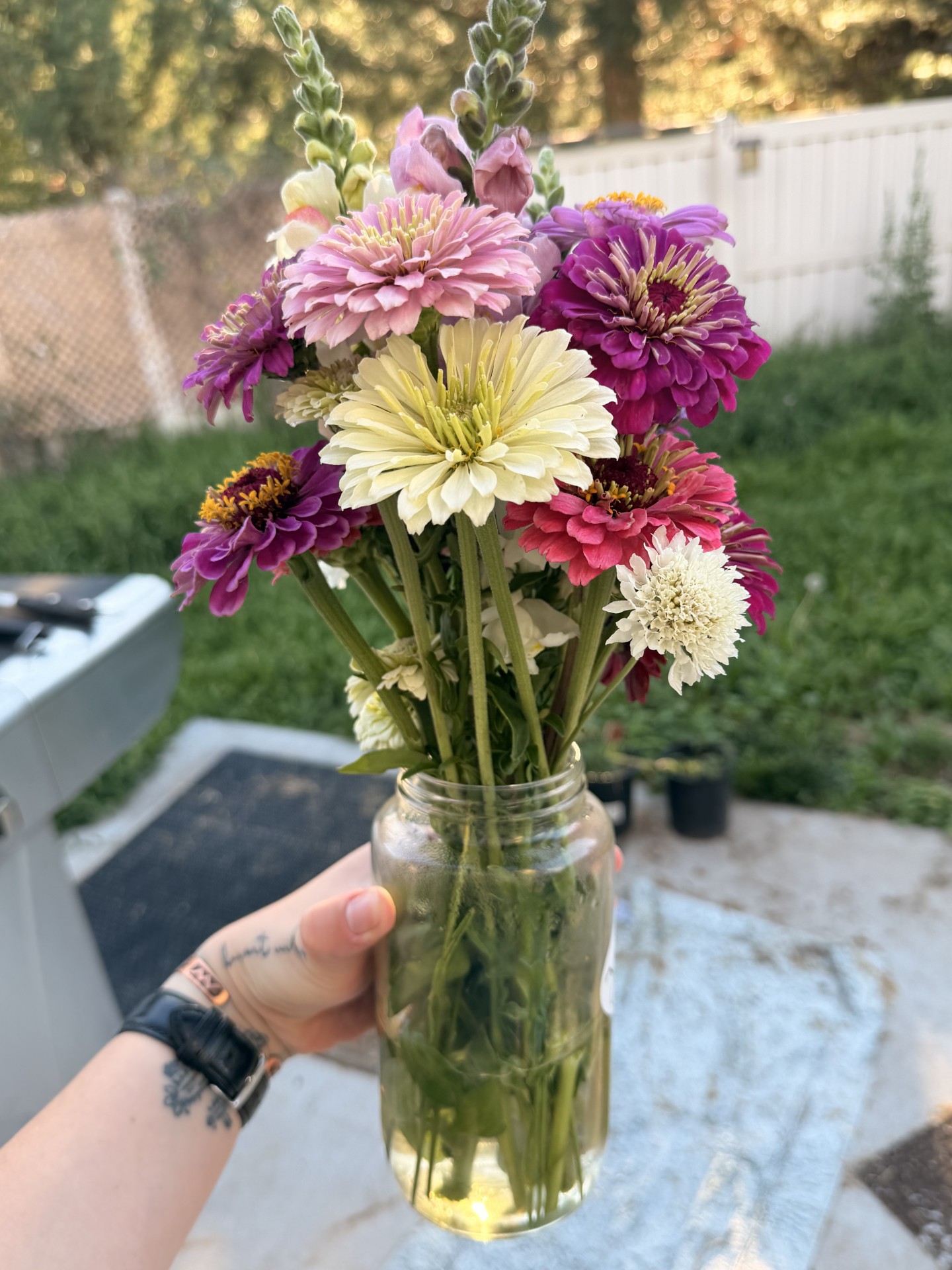 Colorful bouquet from Lovely Hollow Farms